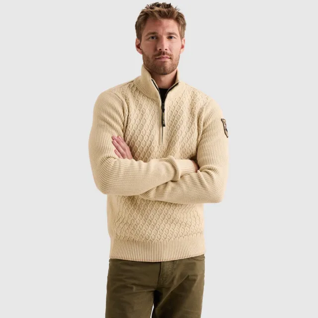 PME Legend regular fit gebreide trui - bone white