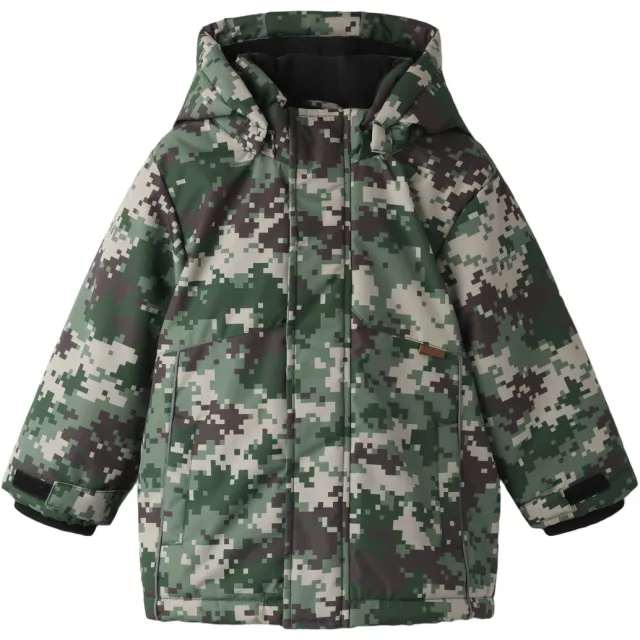 NAME IT MINI winterparka met print groen/bruin/beige, foto 2