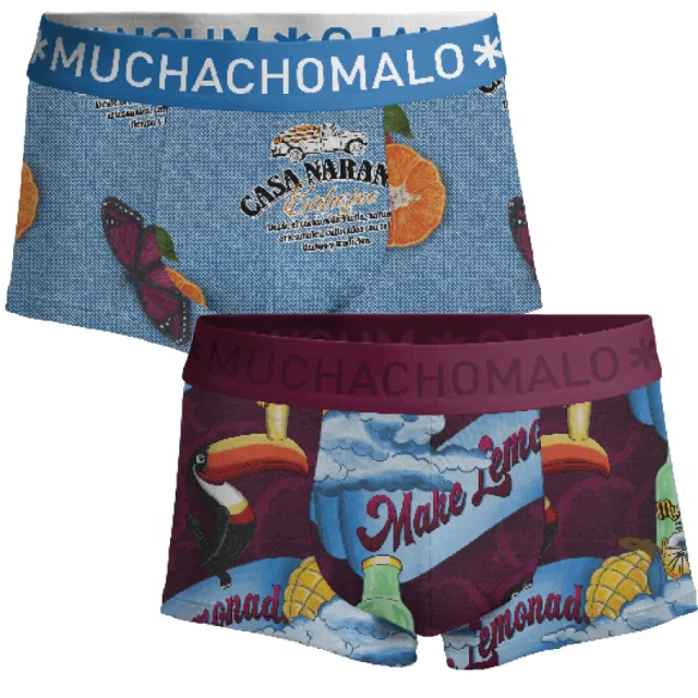 Muchachomalo Heren 2-pack Trunks Summer Fruit Veelkleurig