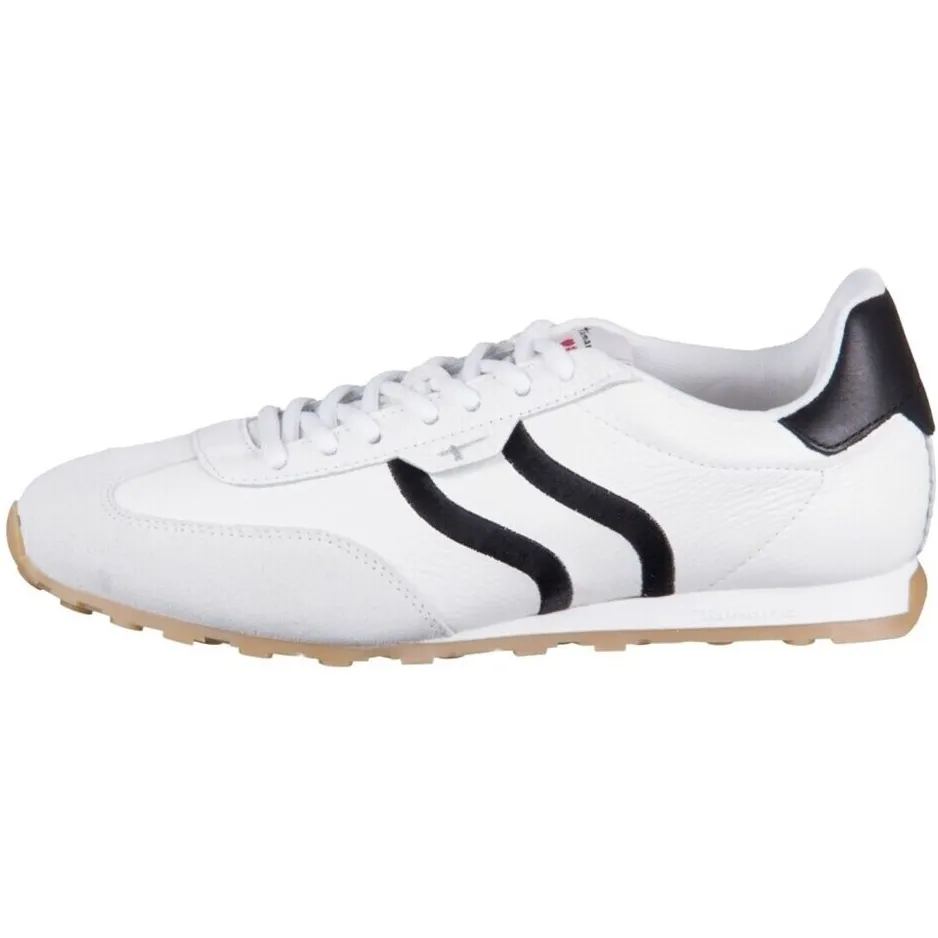 Tamaris lage sneakers wit leer