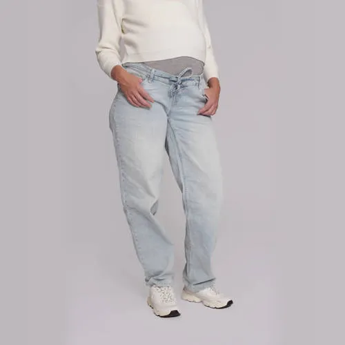 LOVE2WAIT zwangerschaps tapered jeans light blue denim, foto 5