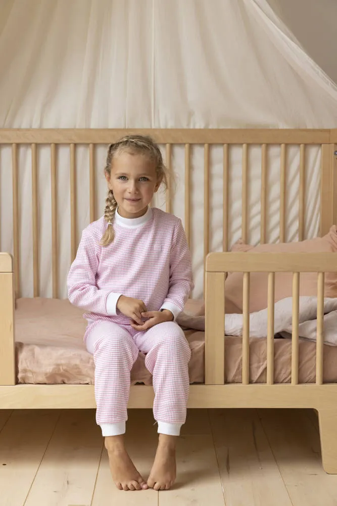 Feetje Wafel pyjama roze/wit