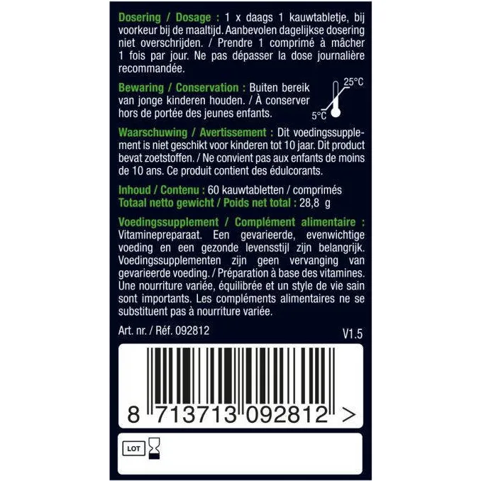 Lucovitaal Vitamine D3 10 mcg kauwtabletten, foto 4