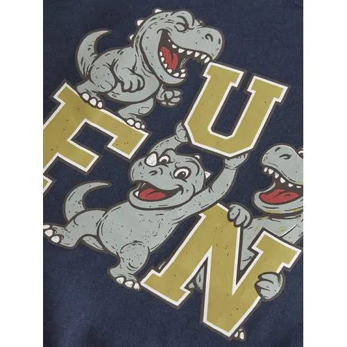 NAME IT MINI rechtvallende sweater met print - donkerblauw, foto 4