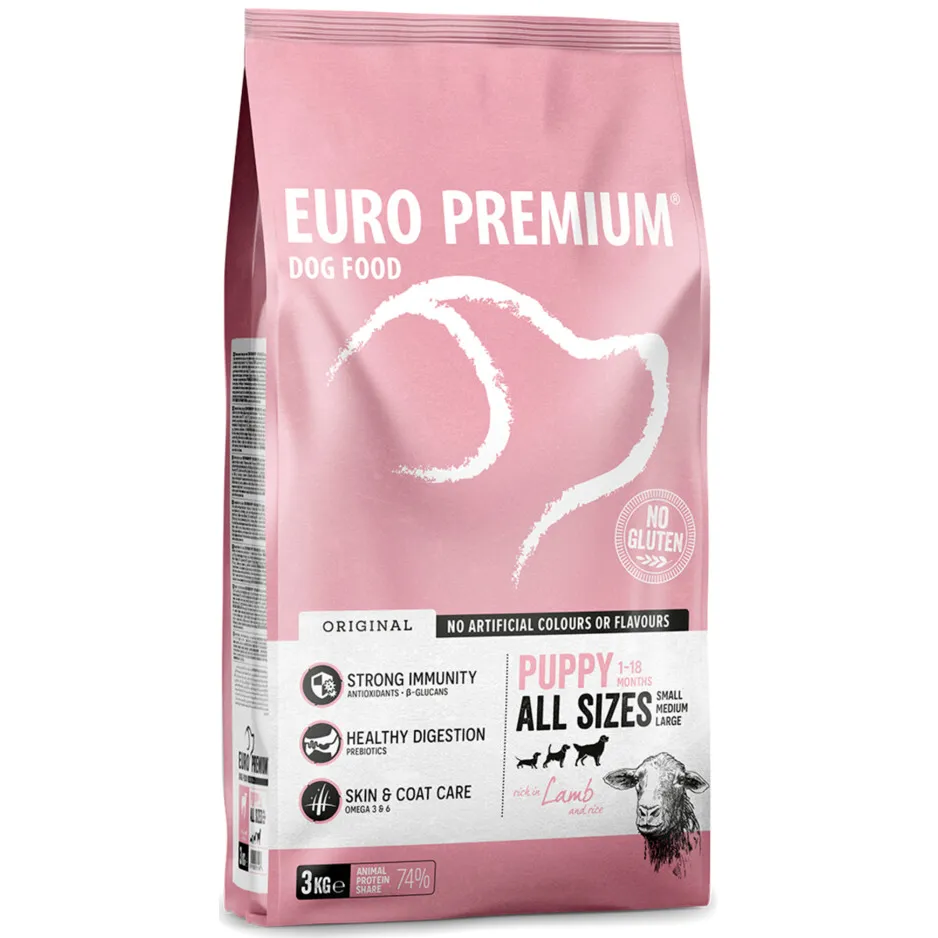 Euro Premium Puppy hondenvoer lam en rijst 3 kg, foto 3