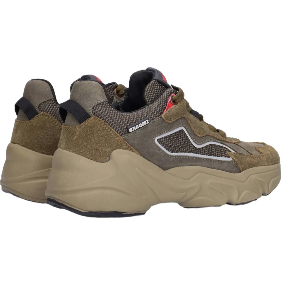 Braqeez leren sneakers - groen