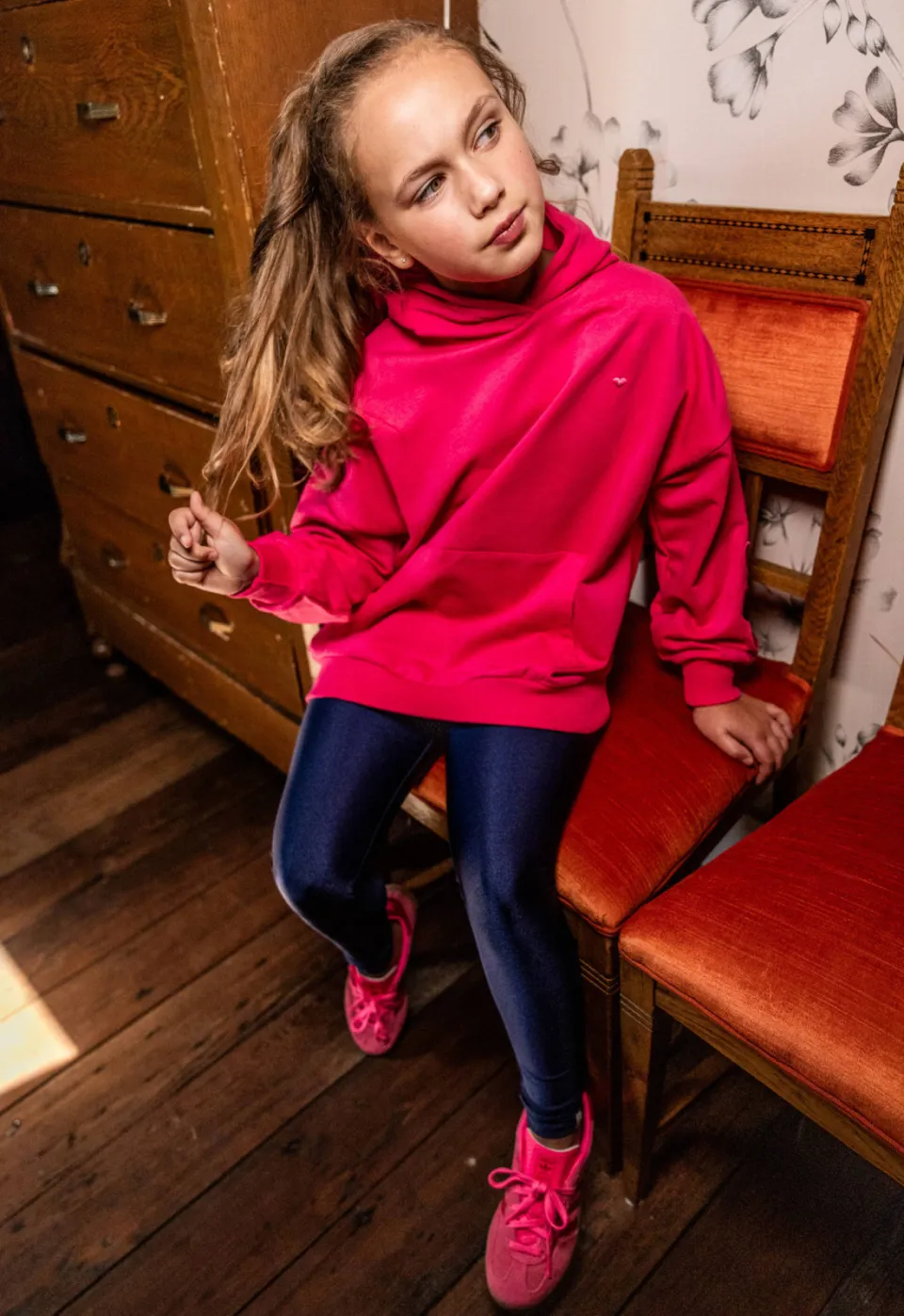 LOOXS little oversized hoodie met backprint - roze, foto 5