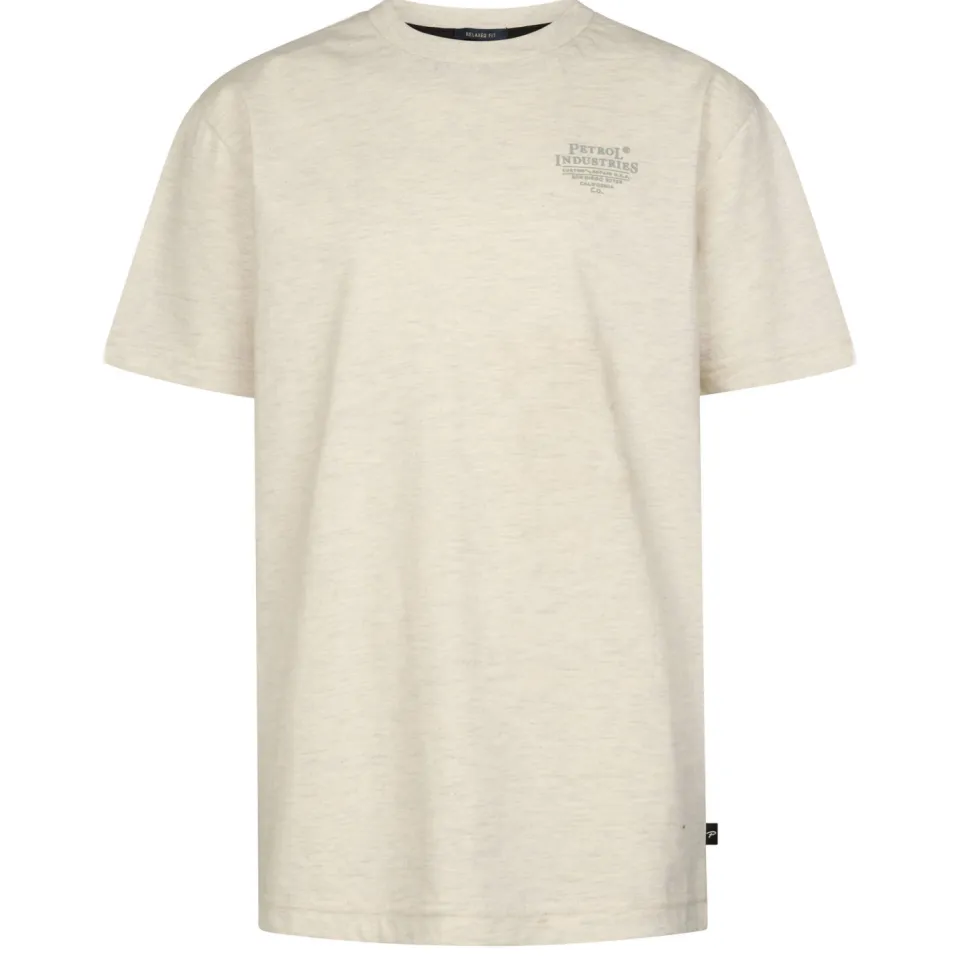 Petrol Industries T-shirt wit melange, foto 2