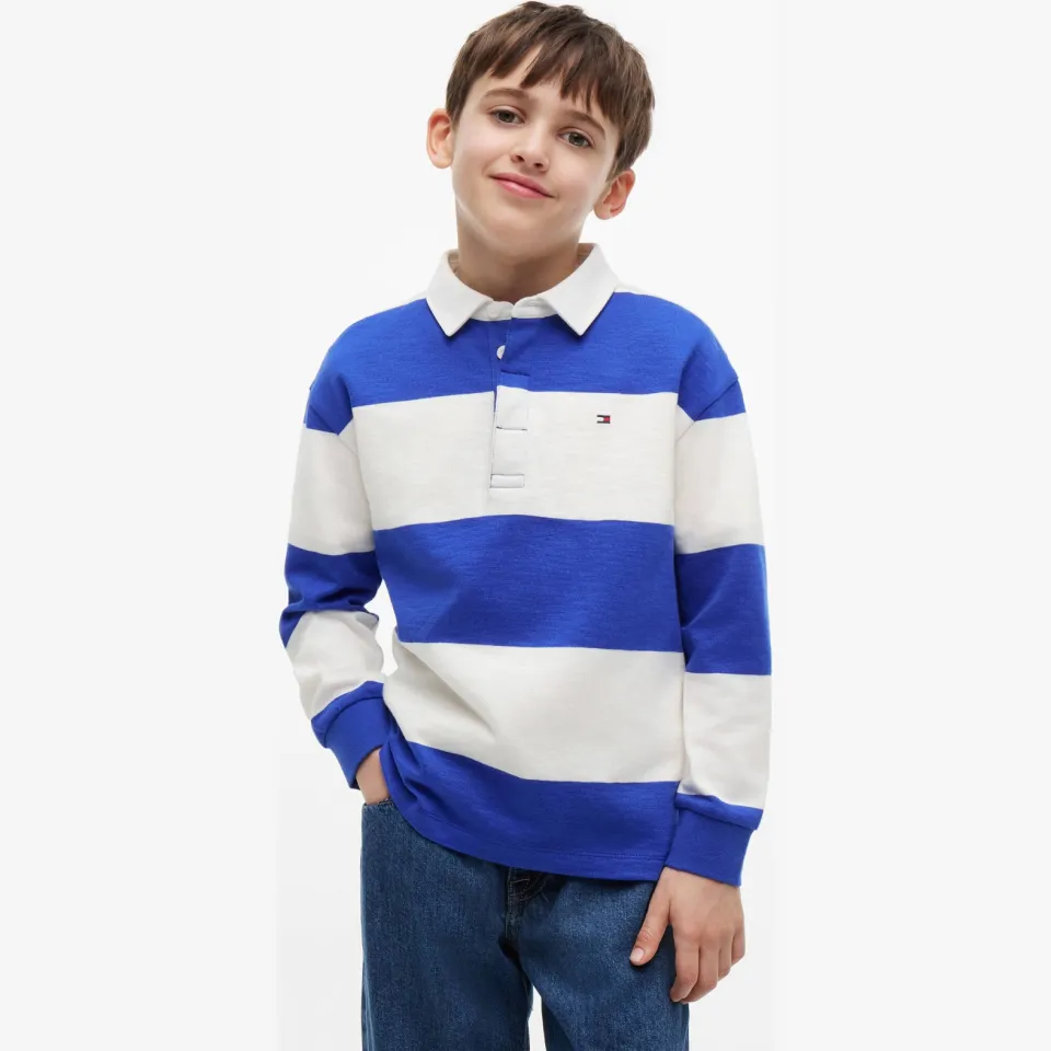 Tommy Hilfiger gestreepte polo - blauw, foto 4