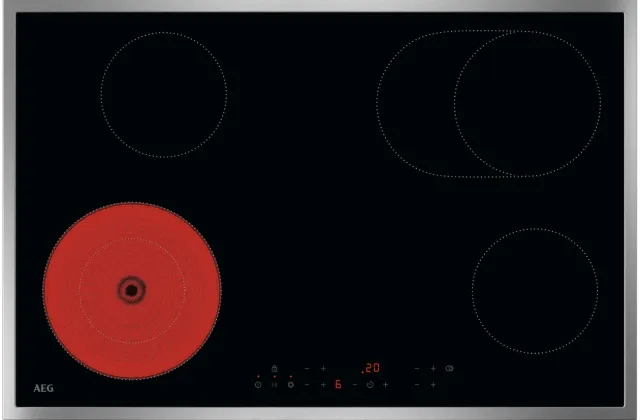 AEG TN84RA06XB keramische kookplaat zwart