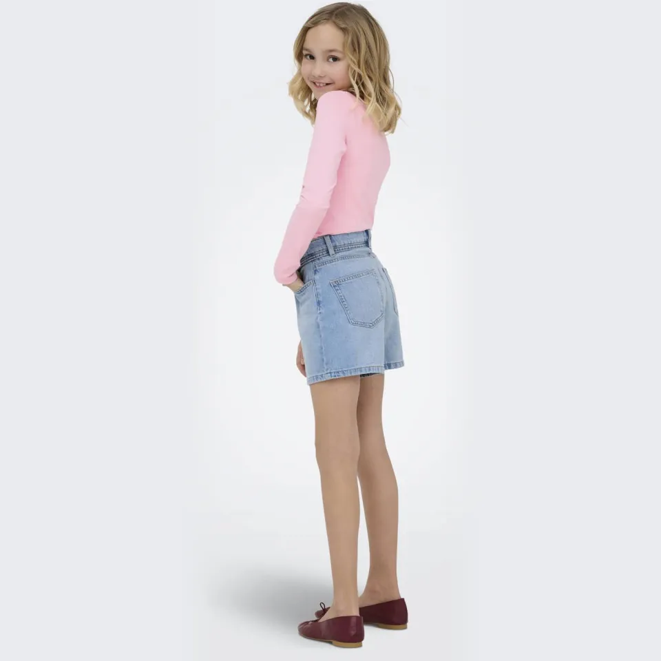 Only regular jeansshort lichtblauw light blue denim, foto 4