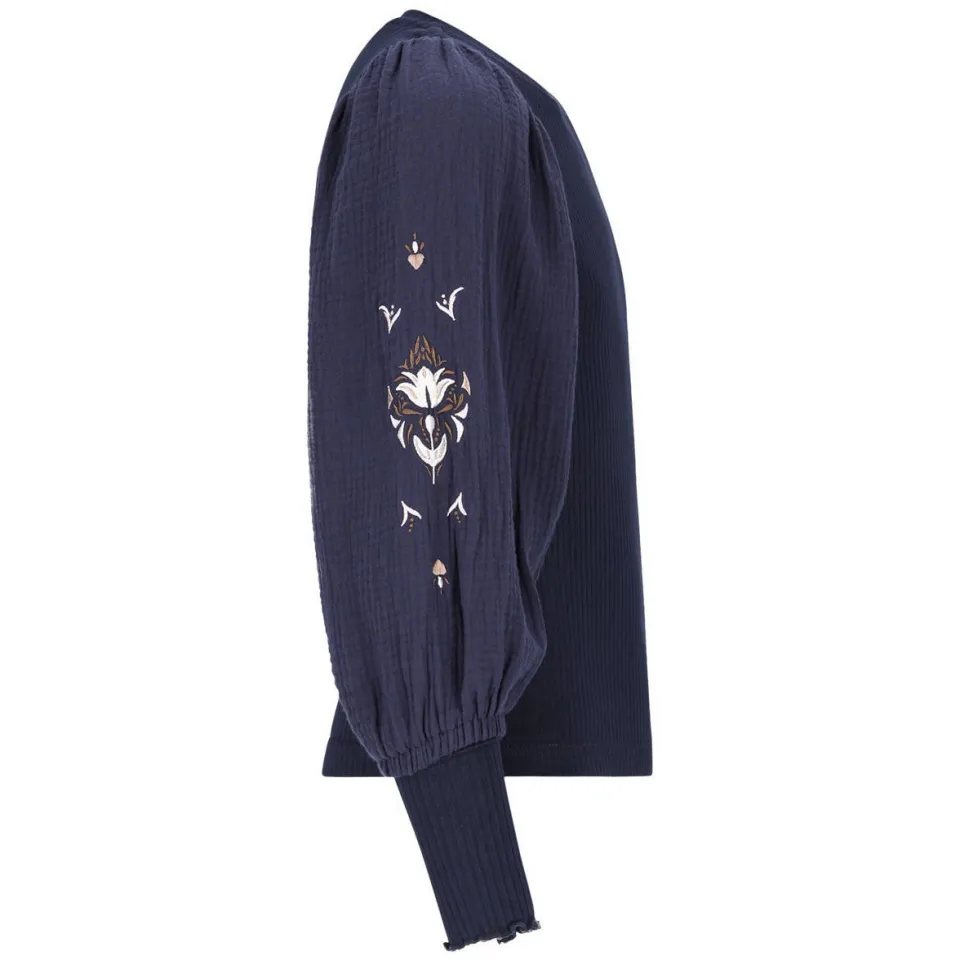 Like Flo blousetop donkerblauw, foto 4