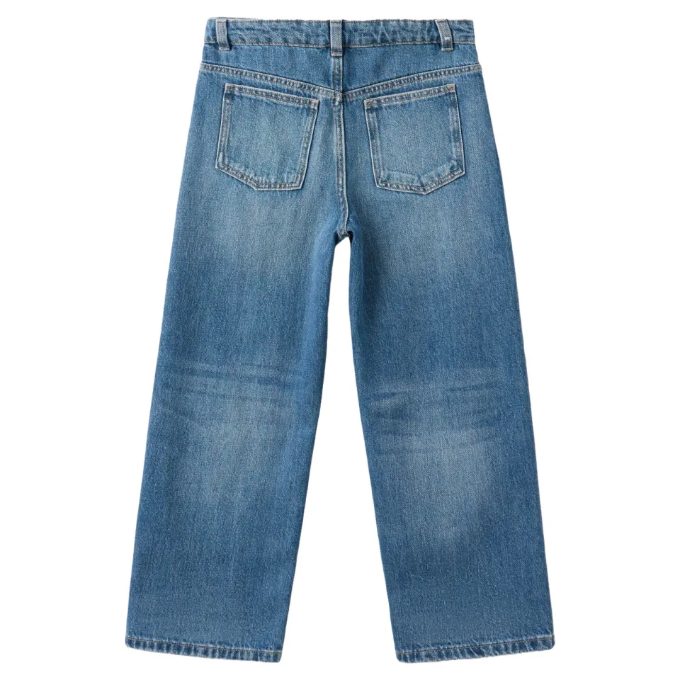 Mango Kids wide leg jeans - mediumblauw, foto 3