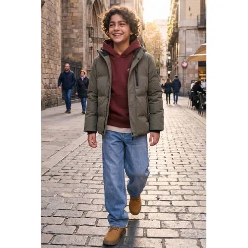 Jack & Jones pufferjas kaki, foto 3
