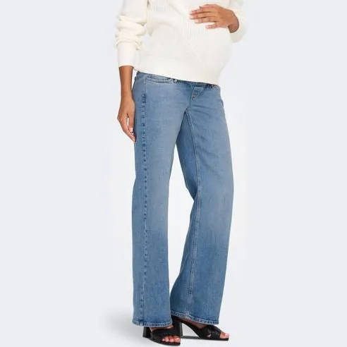 Only MATERNITY high waist wide leg zwangerschapsjeans OLMJUICY medium blue, foto 4
