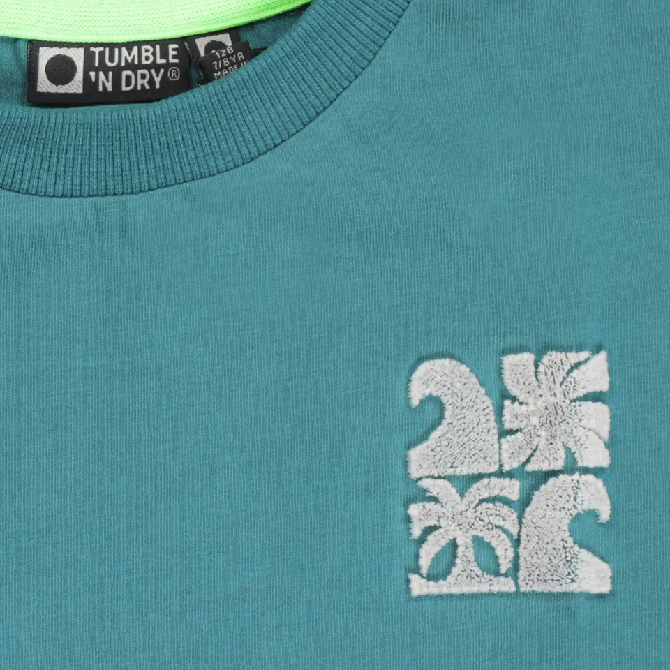Tumble 'n Dry T-shirt met backprint petrol, foto 5
