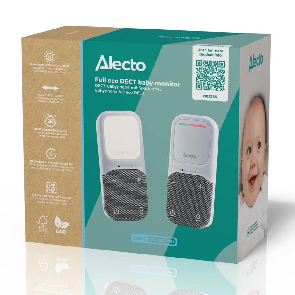 Alecto DBX135 Moderne Full audio babyfoon met nachtlampje, foto 6