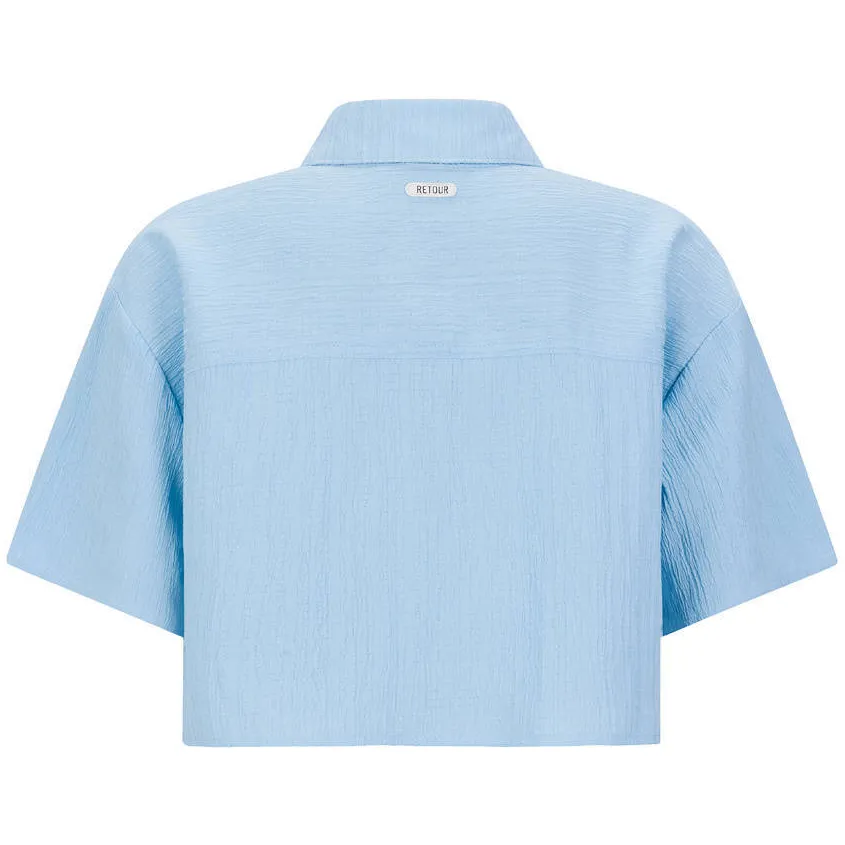 Retour Jeans blouse lichtblauw, foto 4
