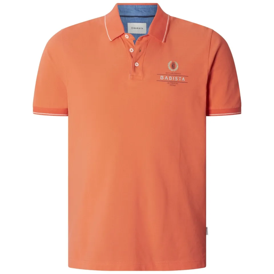 Babista regular fit polo met print Plus Size - oranje, foto 2