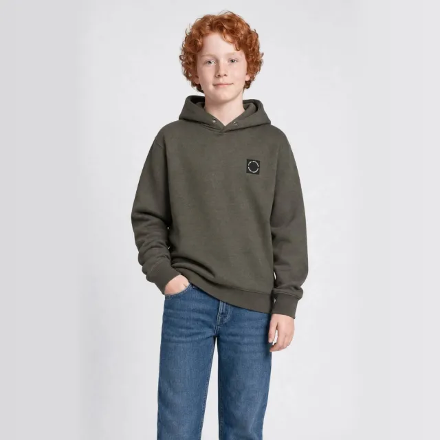 Petrol Industries hoodie met logo - kaki