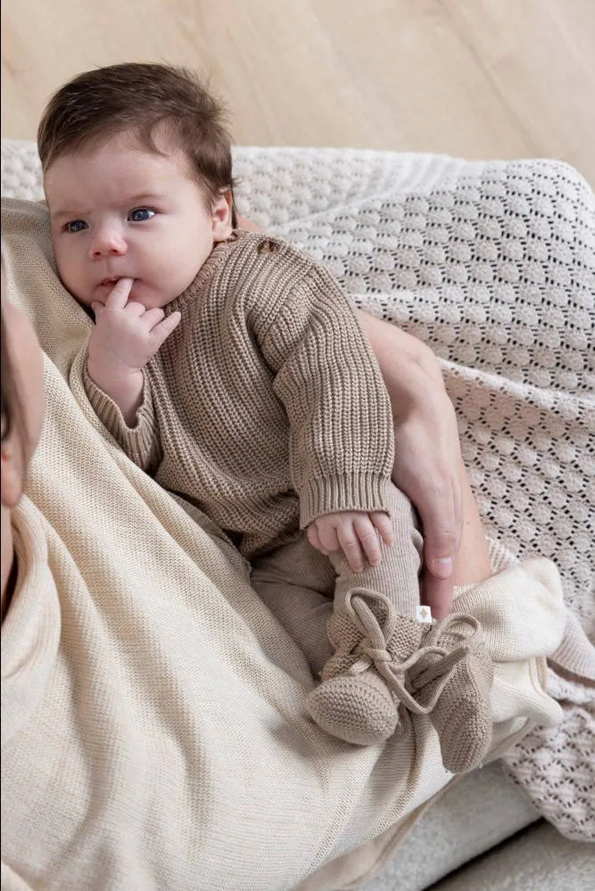 Feetje babybroek taupe effen, foto 5