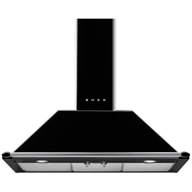 Smeg KT90BLE wandschouw afzuigkap zwart zwart-RVS