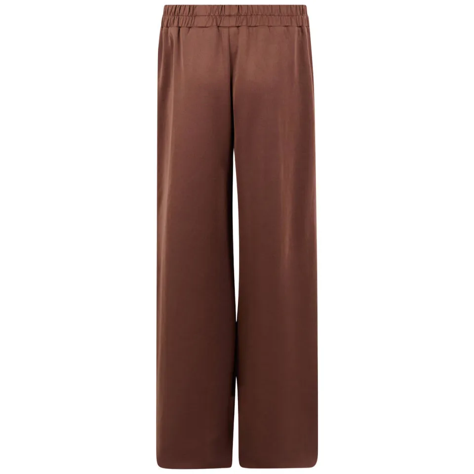 Shoeby wide leg joggingbroek bruin, foto 3