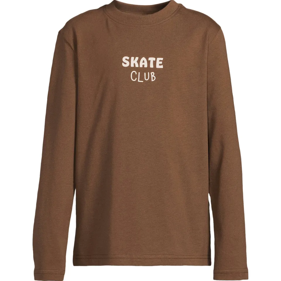 Orange Stars longsleeve met backprint donkerbruin, foto 2