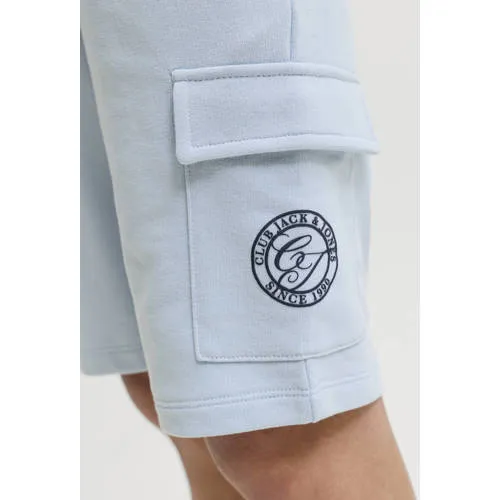 Jack & Jones sweatshort lichtblauw met print, foto 4