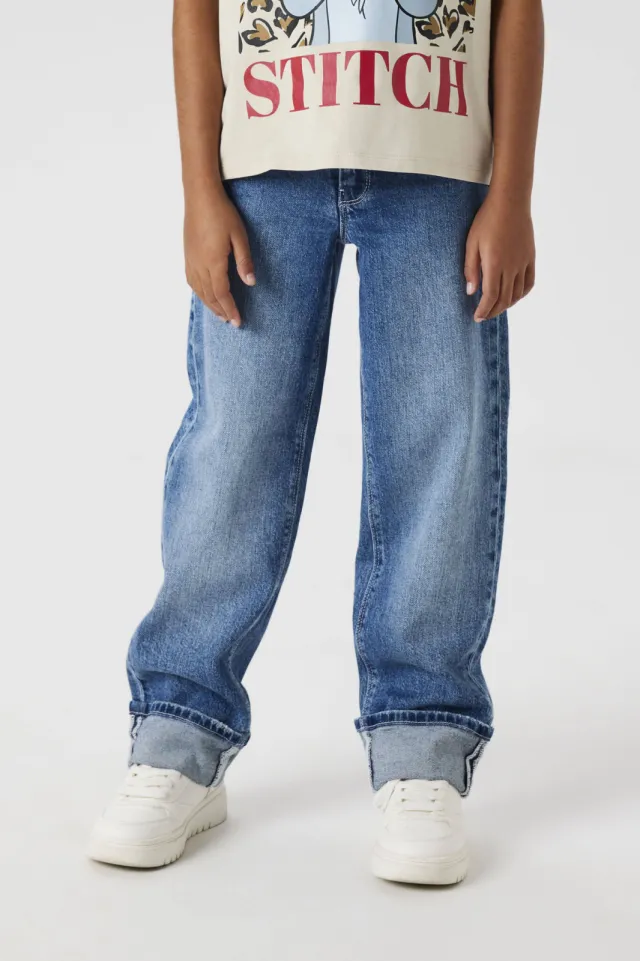 NAME IT KIDS straight leg jeans medium blue denim