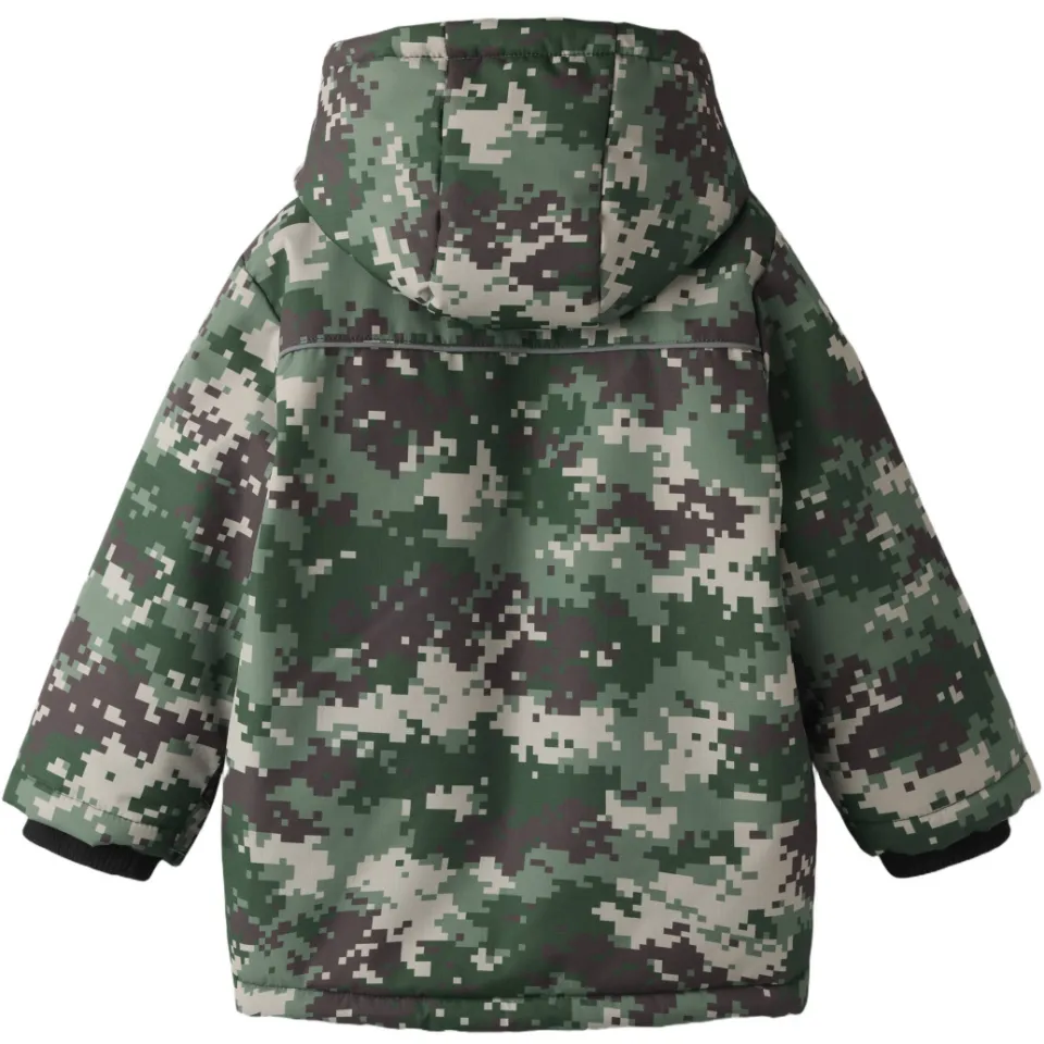 NAME IT MINI winterparka met print groen/bruin/beige, foto 3