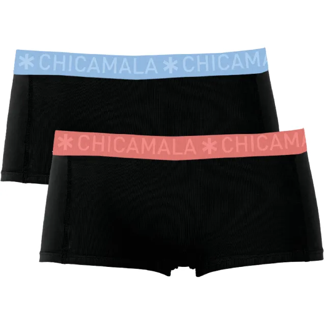 Muchachomalo Meisjes 2-pack Boxershorts Zwart