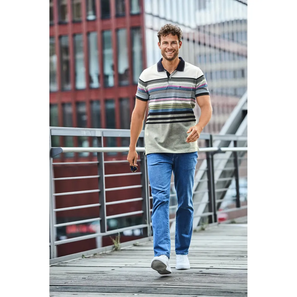 Babista Plus Size regular fit gestreepte polo - meerkleurig multi, foto 3
