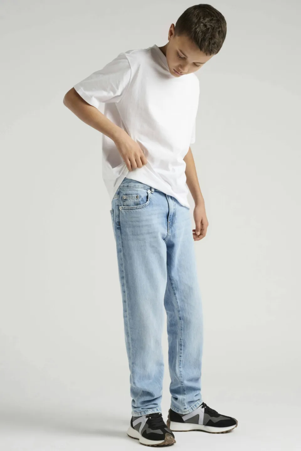 Only & Sons JUNIOR straight leg jeans light blue denim, foto 4