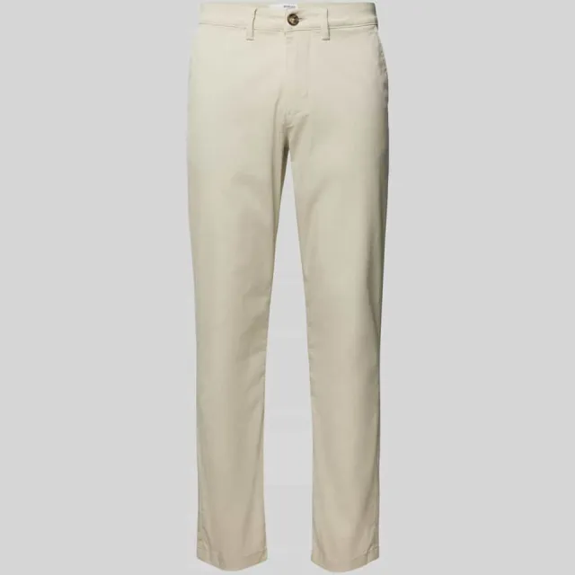 Selected slim fit chino van katoenmix model 'MILES' moonstruck, foto 2