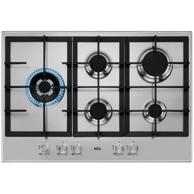 AEG HGB75500SM inbouw gaskookplaat RVS