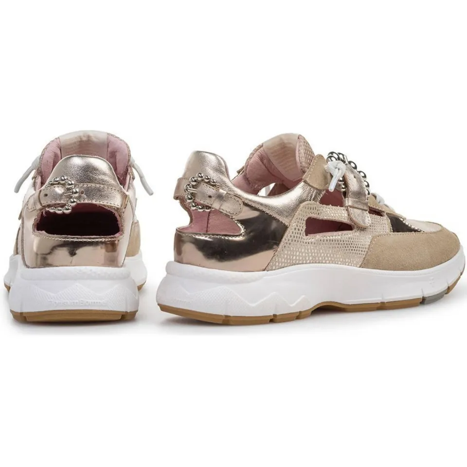 Floris Van Bommel Daysi 08.03 suède sneakers goud, foto 4