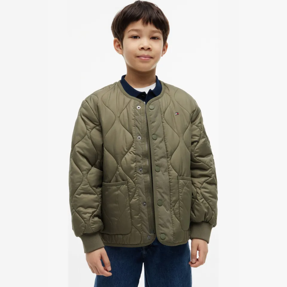 Tommy Hilfiger quilted tussenjas groen