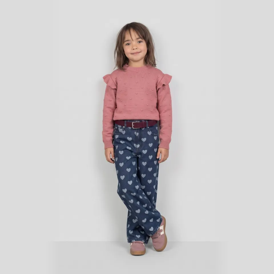 Me & My Monkey katoenen sweater met ruches - roze, foto 3
