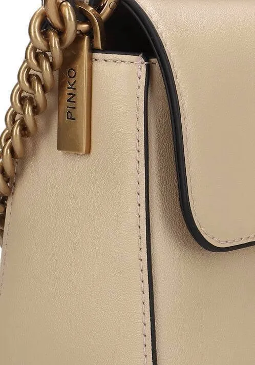 Pinko Love One Mini Slouchy schoudertas beige, foto 4