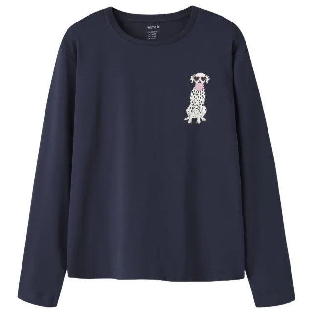 NAME IT longsleeve met print donkerblauw