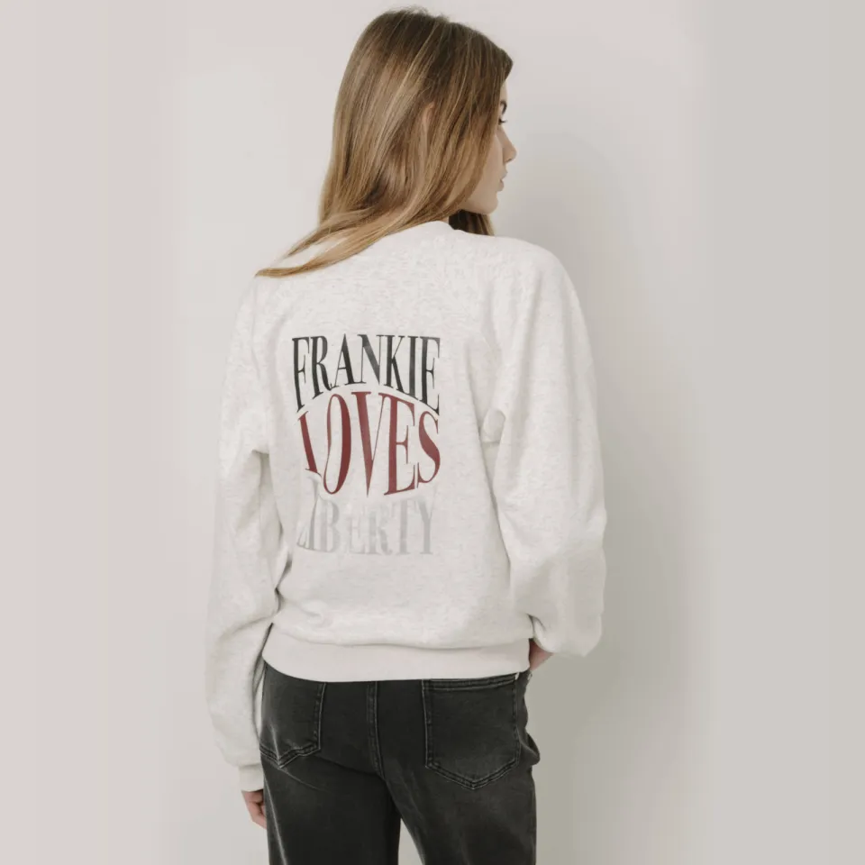Frankie&Liberty boxy sweater met backprint - ecru, foto 4