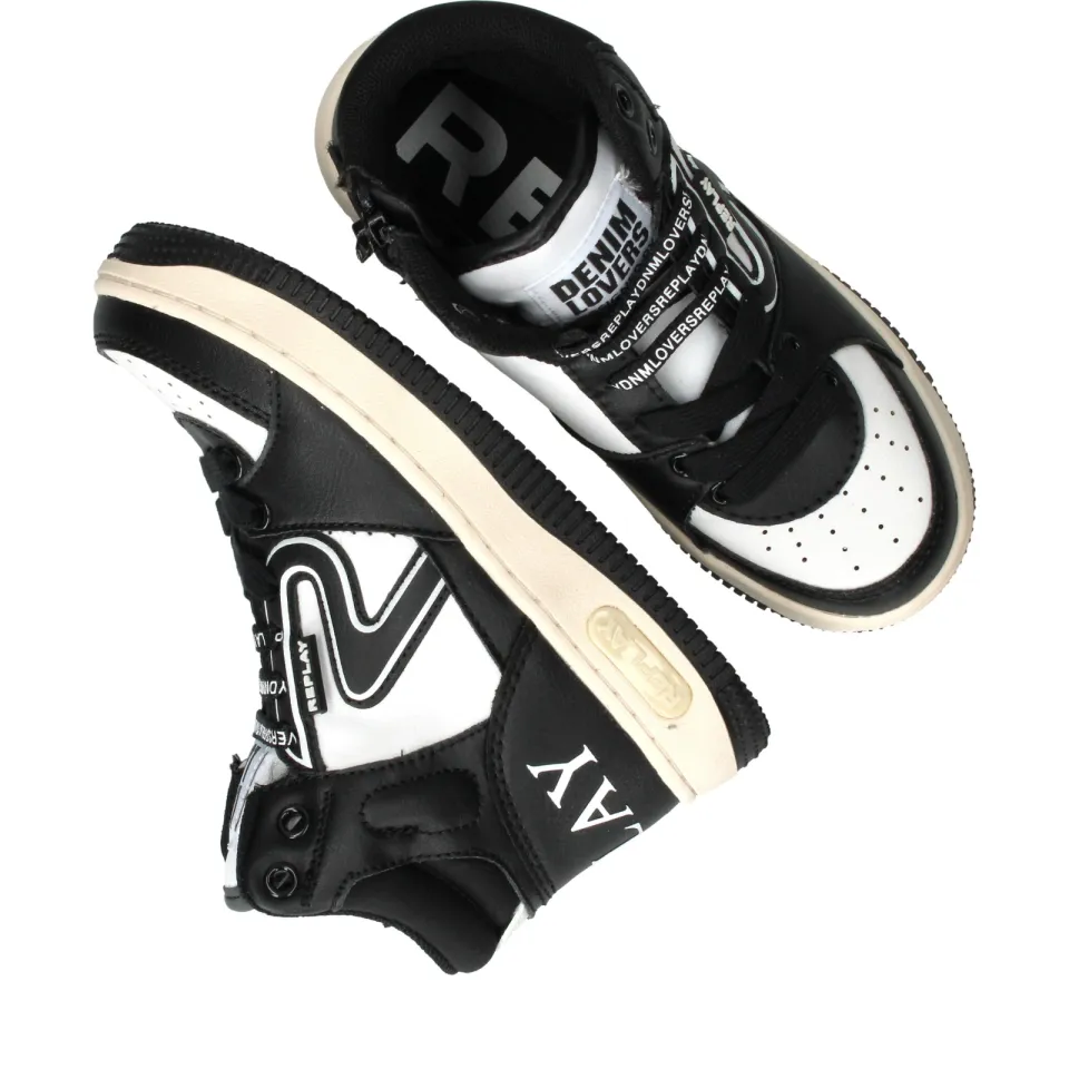 Replay Epic Jr Mid 4 hoge sneaker zwart, foto 6
