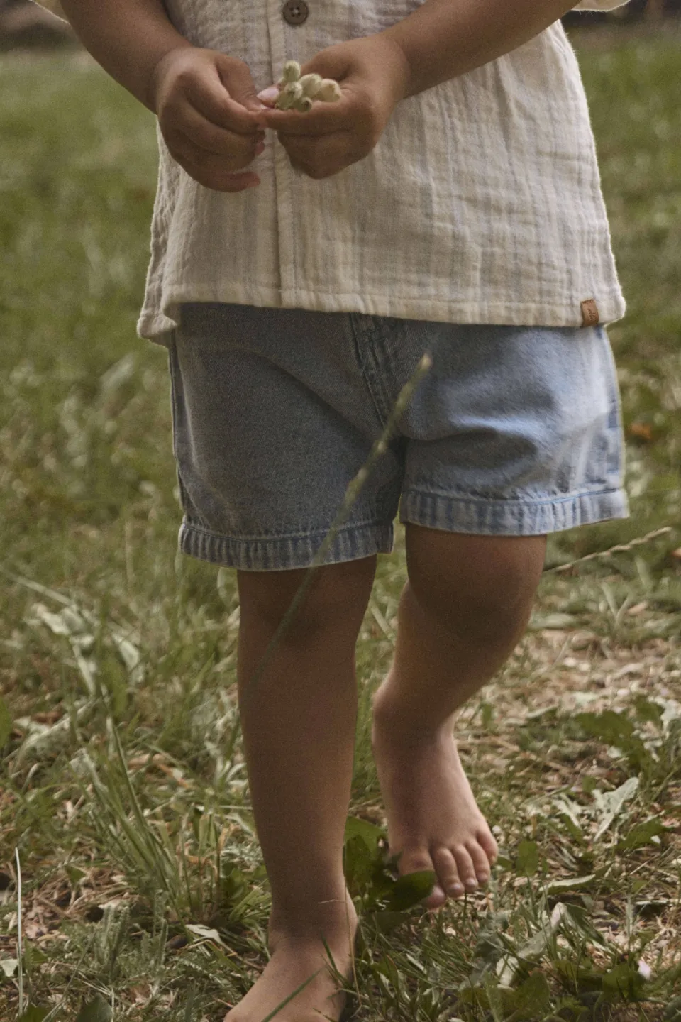 Lil' Atelier jeansshort medium blue denim, foto 6