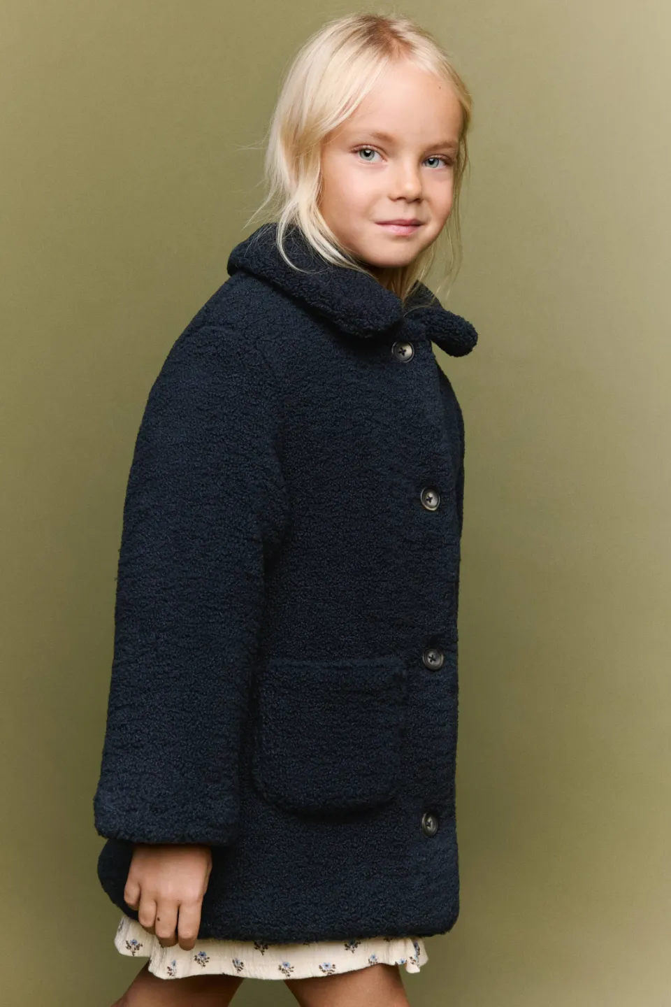 Mango teddy jas marineblauw, foto 4