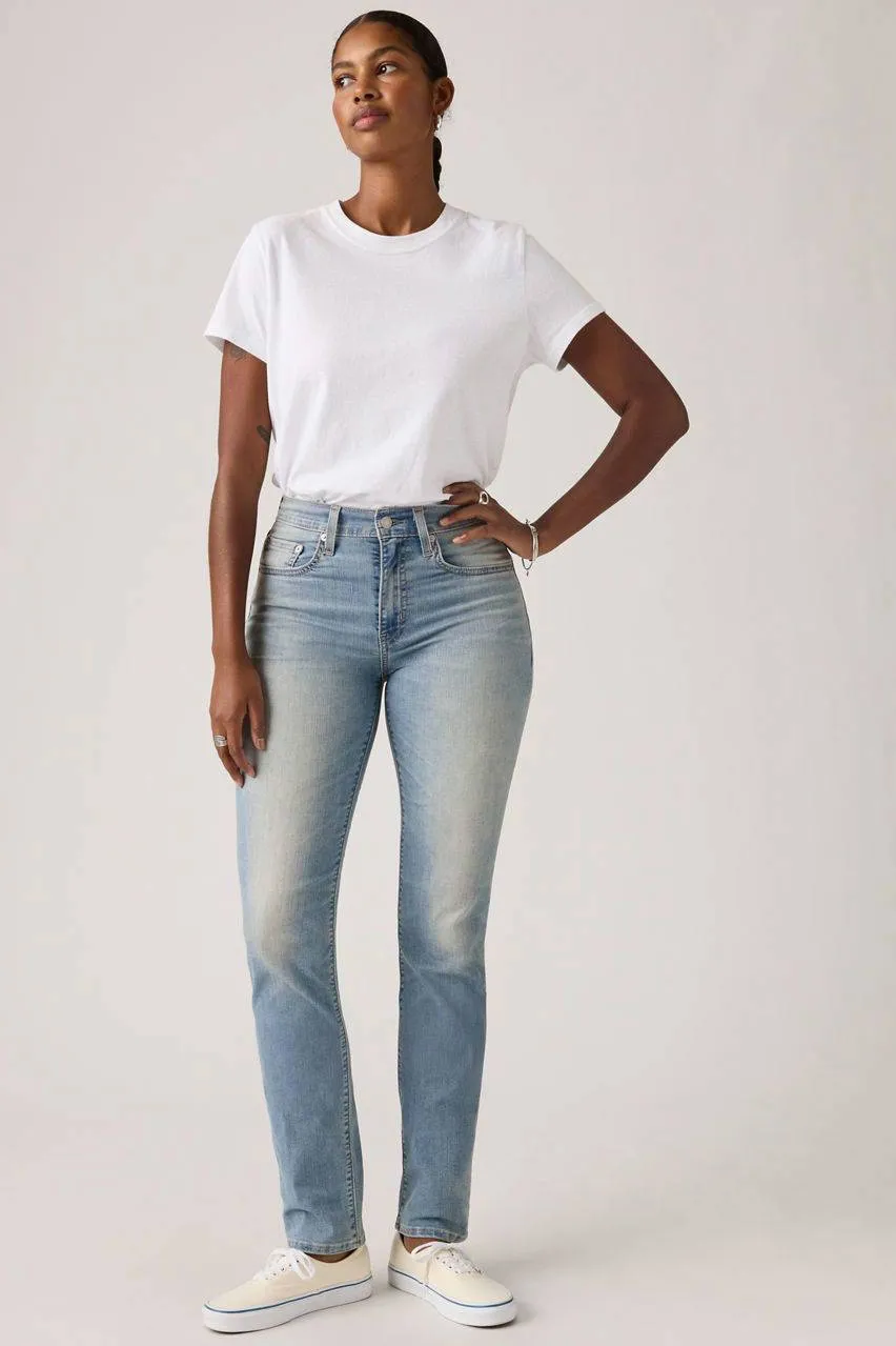 Levi's 724 high waist straight leg jeans Medium blue denim
