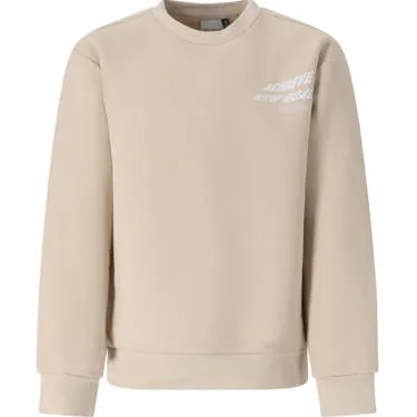 Retour Jeans rechtvallende sweater met backprint - beige Backprint
