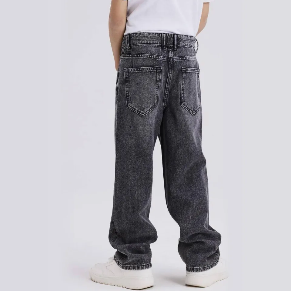 NAME IT KIDS straight fit jeans NKMRYAN dark grey denim, foto 3