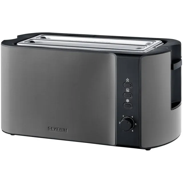 Severin AT 9341 broodrooster donkerinox Dark Inox