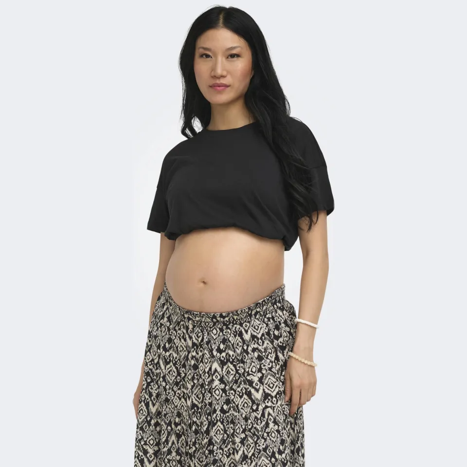 Only Maternity zwangerschaps T-shirt zwart